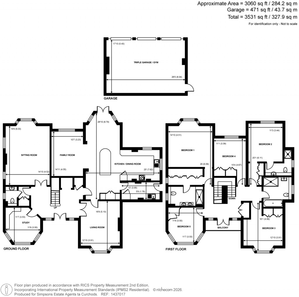 Floorplans For Hale End, Hook Heath, Woking