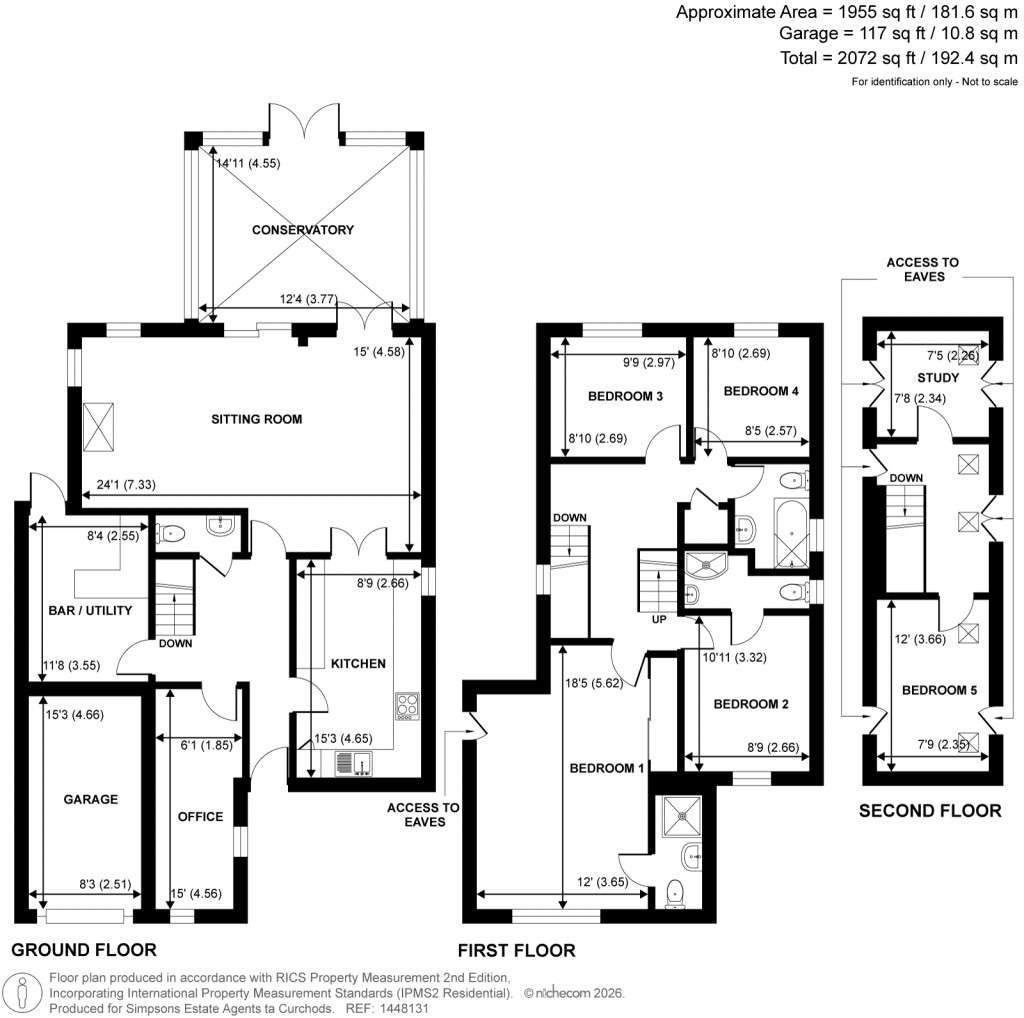 Floorplans For Knaphill, Woking, Surrey