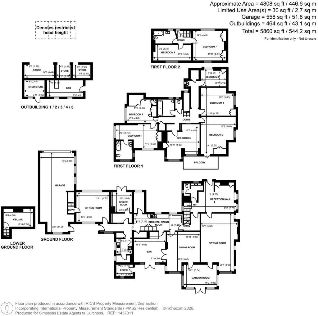 Floorplans For Hook Heath, Woking, Surrey