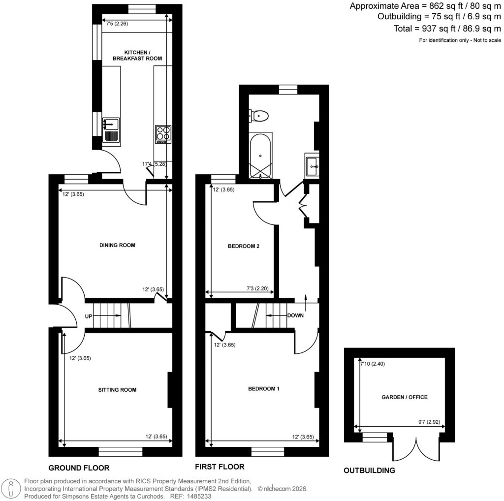 Floorplans For Vapery Lane, Pirbright, Surrey