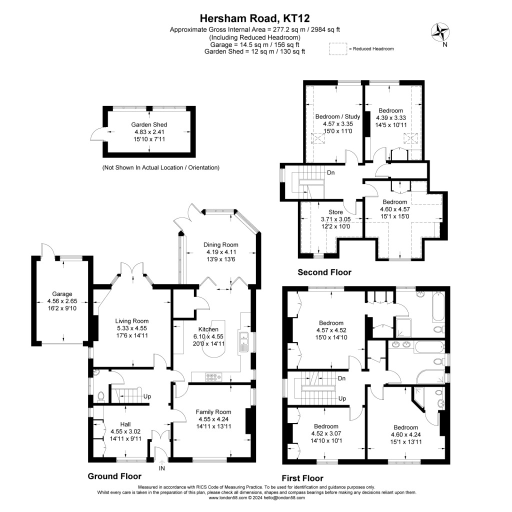 Floorplans For Hersham Road, Walton-On-Thames, Surrey