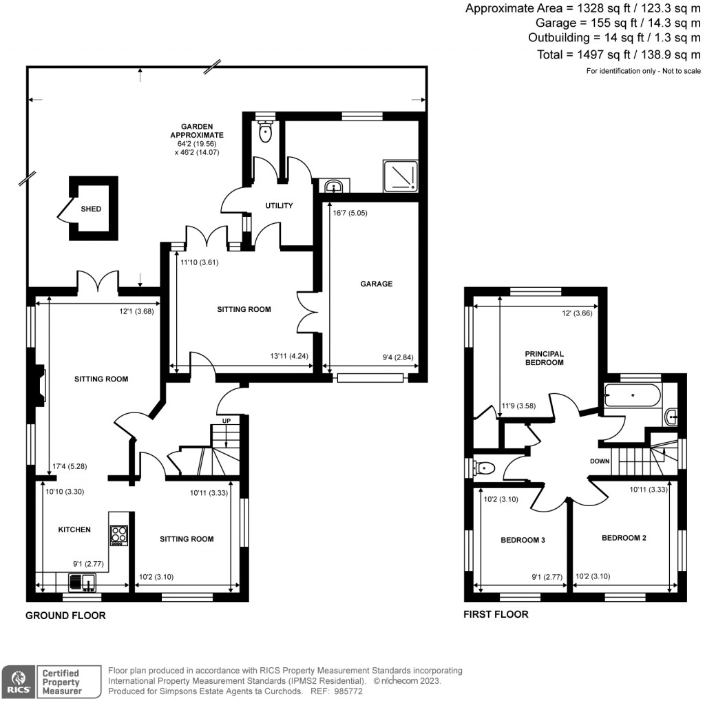 Floorplans For Rydens Avenue, Walton-On-Thames, KT12