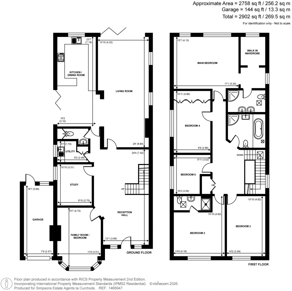 Floorplans For Woodside Avenue, Walton-On-Thames, Surrey