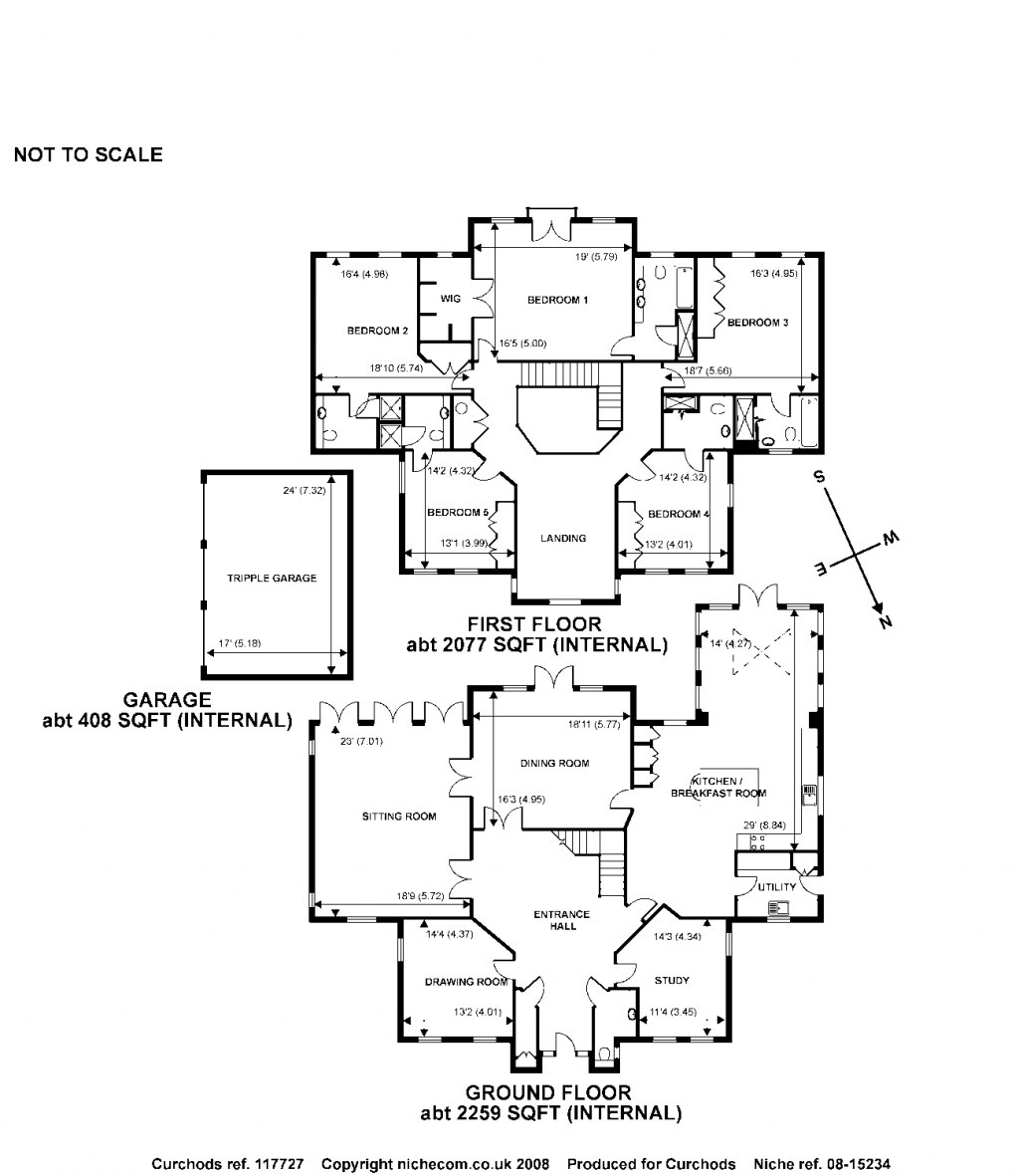 Floorplans For Albury Road, Burwood Park, Walton-On-Thames