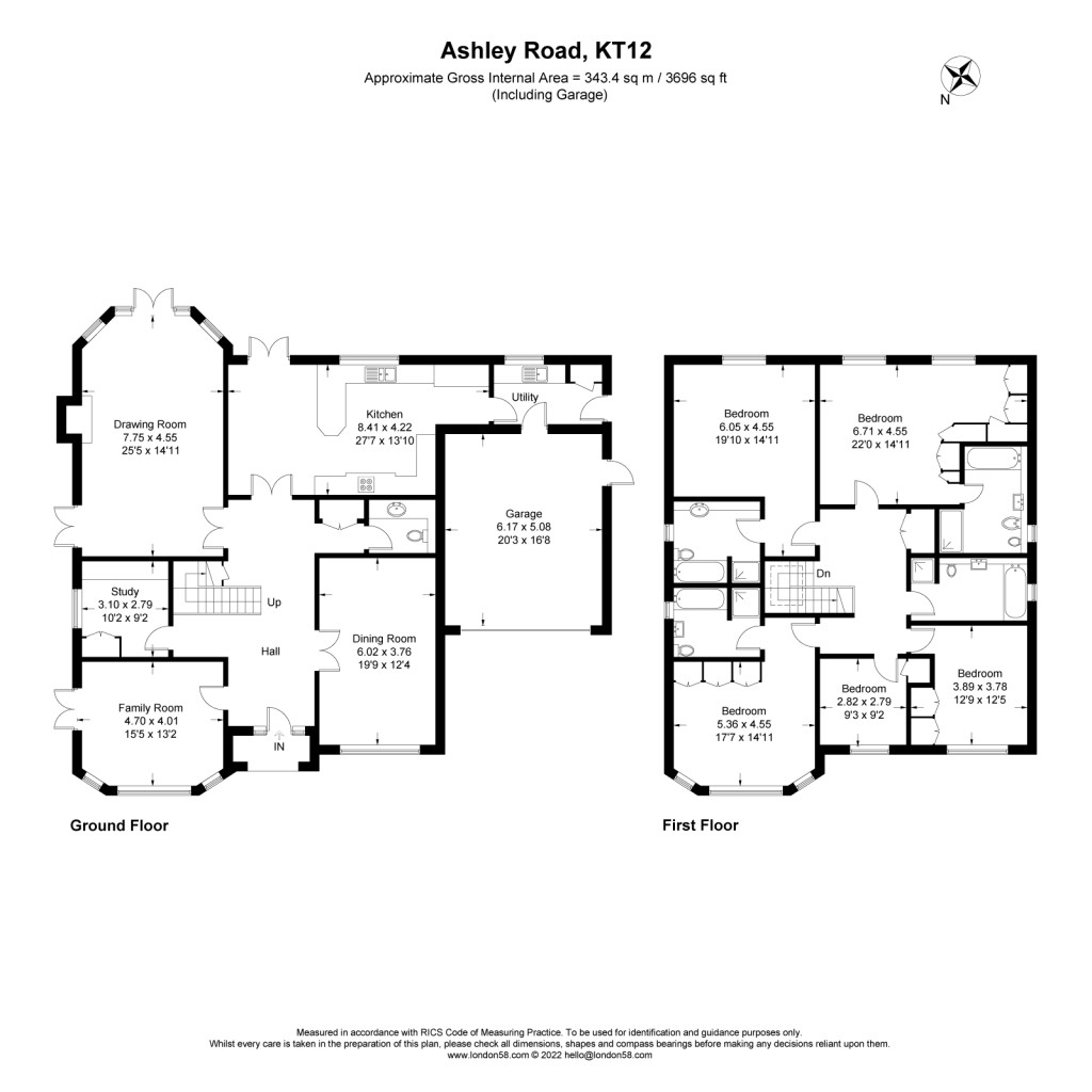 Floorplans For Ashley Road, Walton-On-Thames, KT12