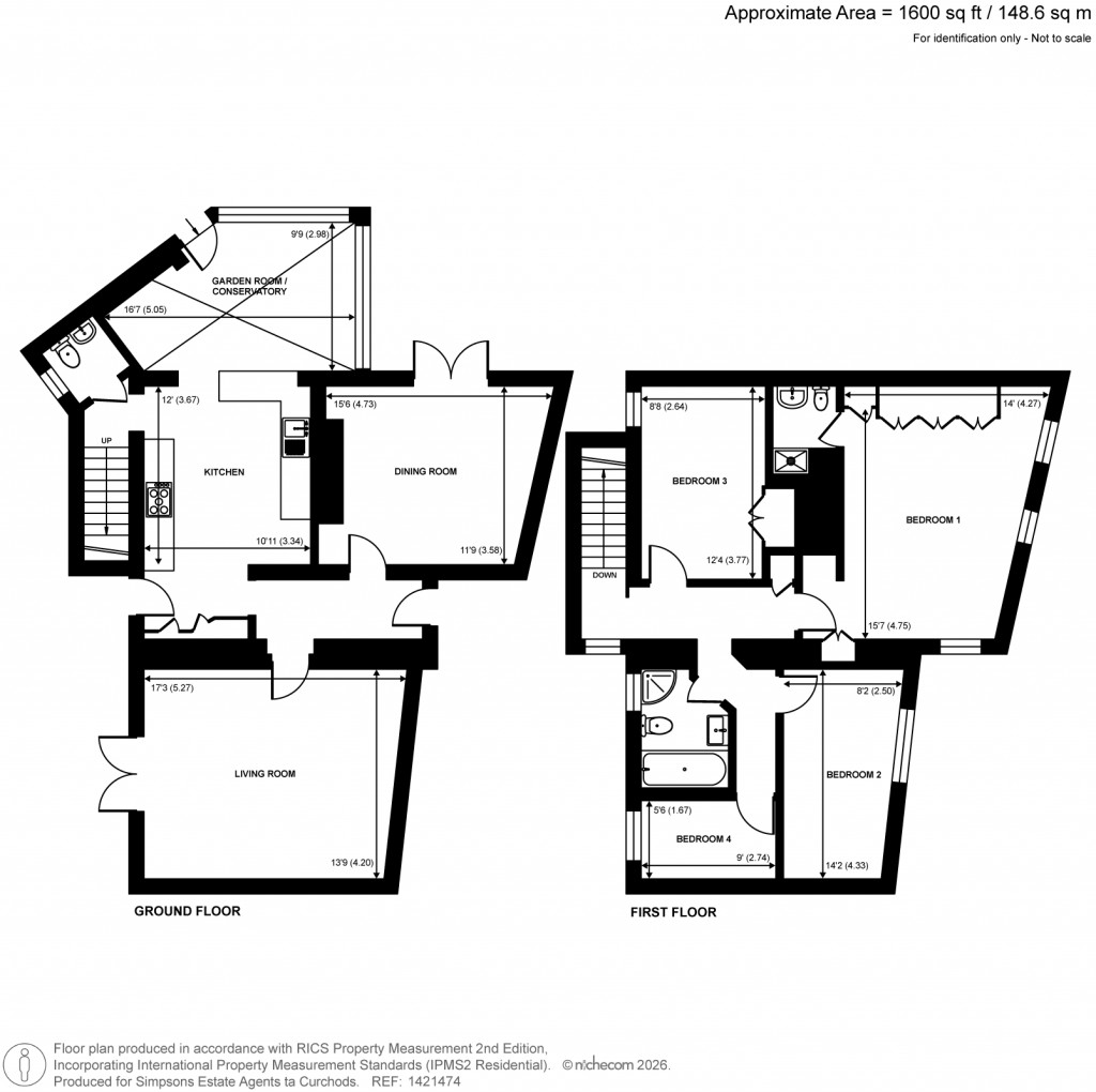 Floorplans For Manor Road, Walton-On-Thames, Surrey
