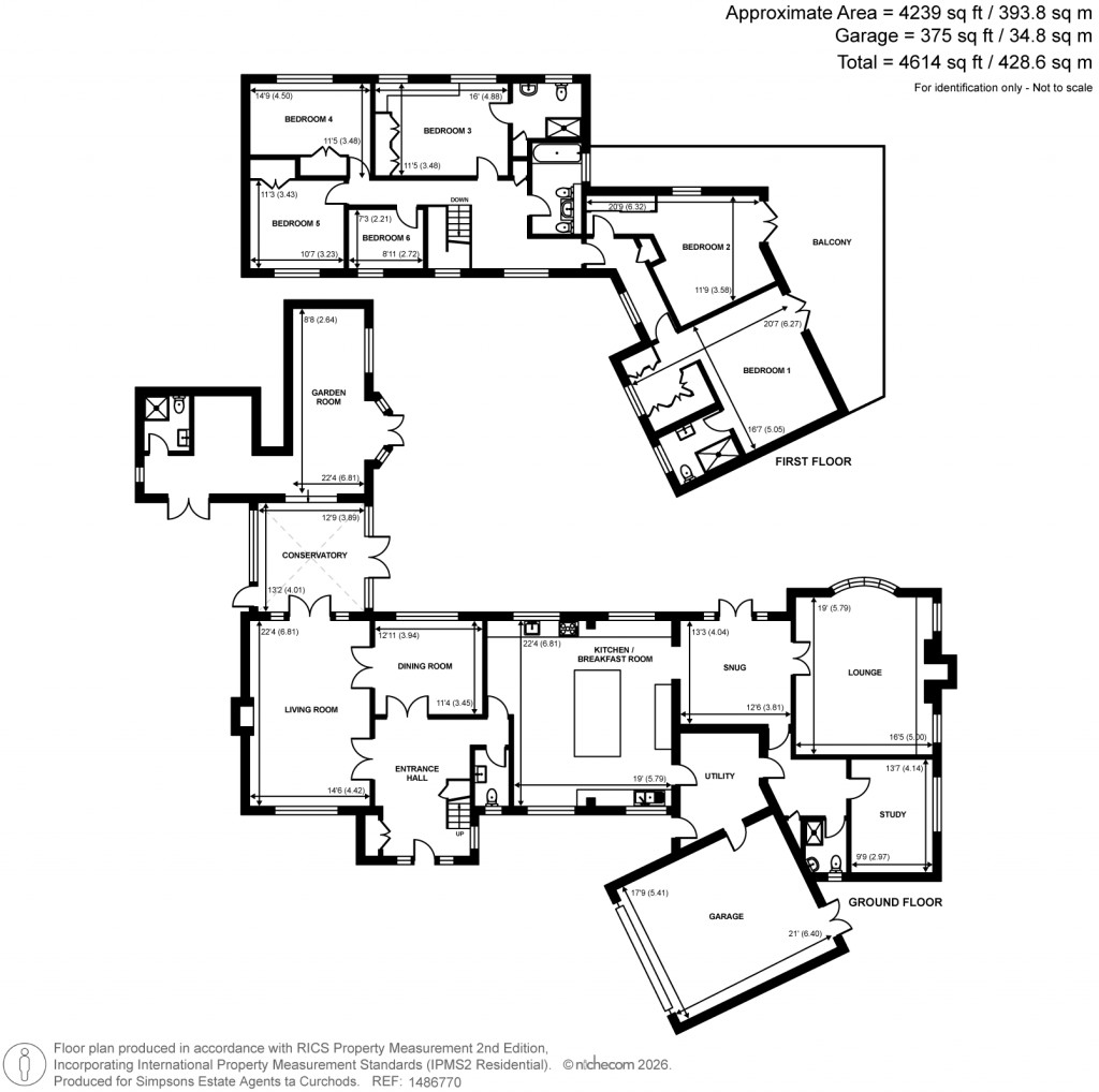 Floorplans For Ince Road, Burwood Park, Walton-On-Thames