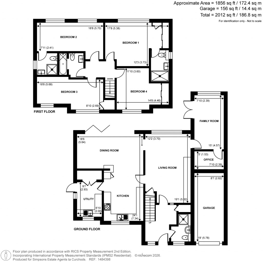 Floorplans For Woodside Avenue, Walton On Thames, Surrey