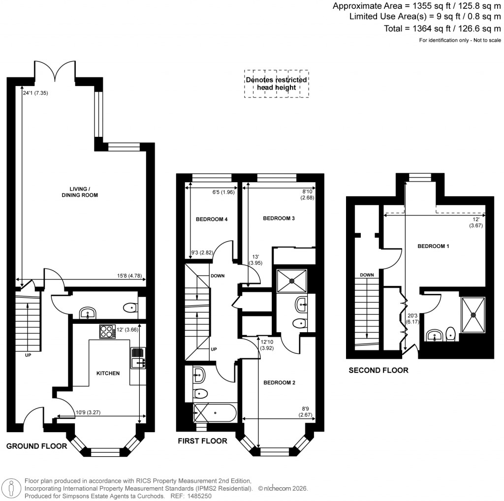 Floorplans For Trenchard Close, Hersham, Walton-On-Thames