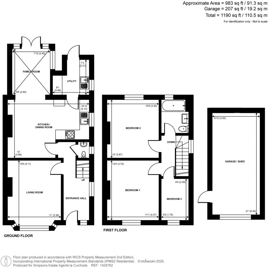 Floorplans For Rydens Road, Walton-On-Thames, Surrey