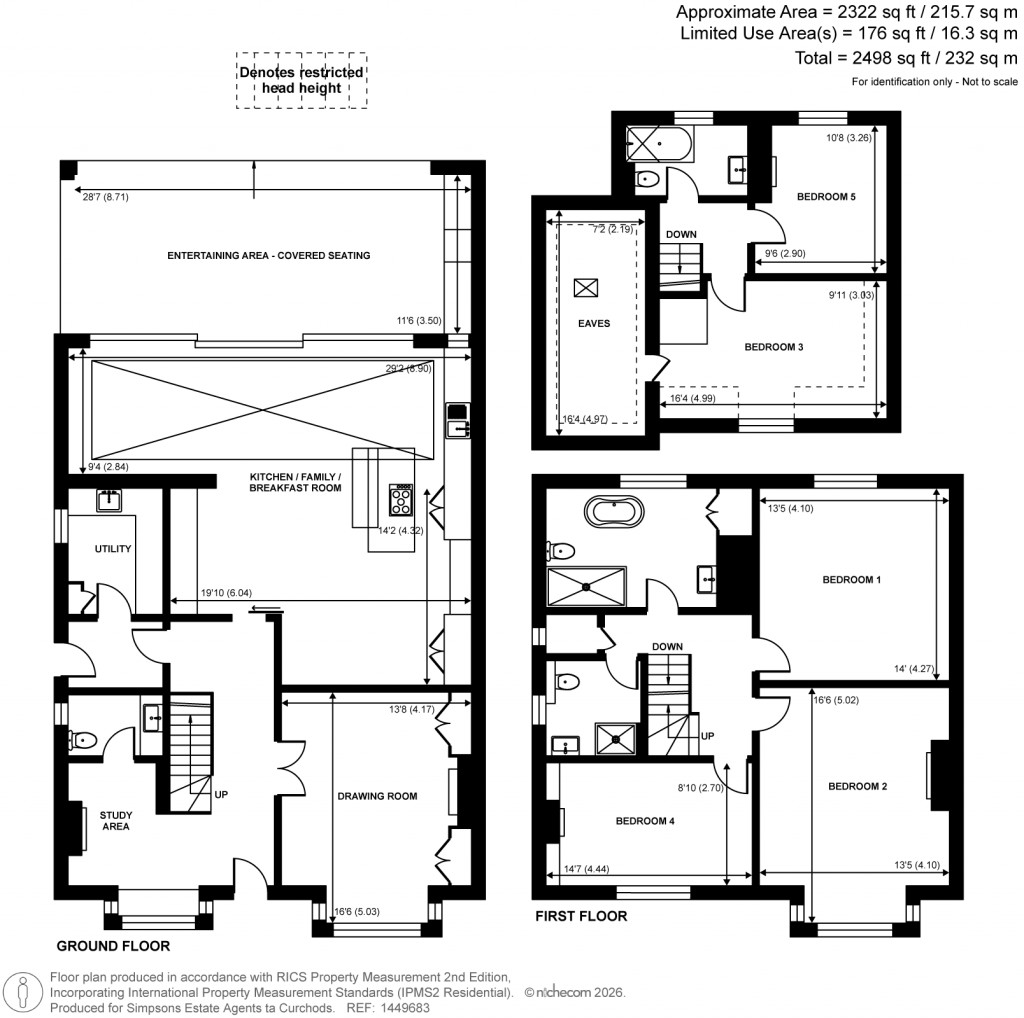 Floorplans For Hersham Road, Walton-On-Thames, Surrey