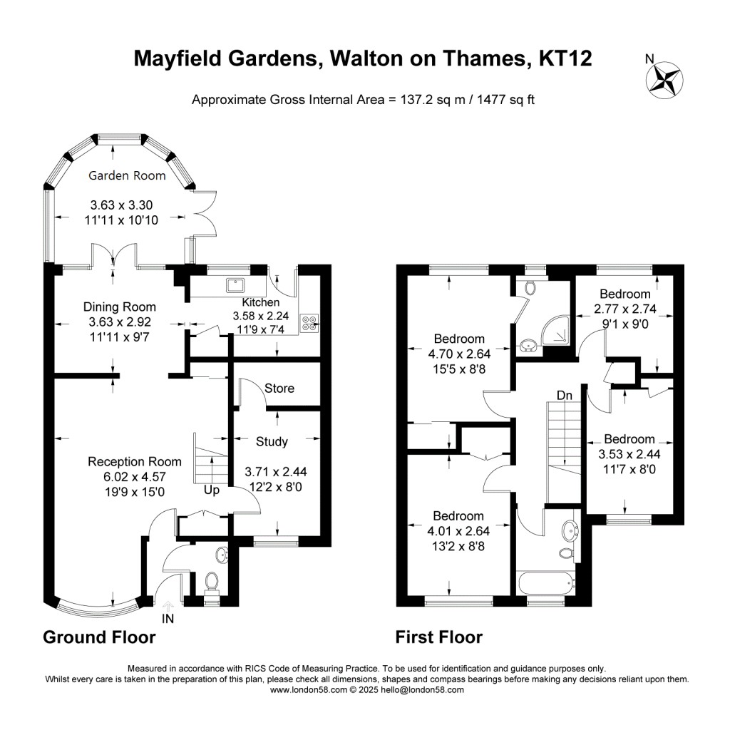 Floorplans For Mayfield Gardens, Walton-On-Thames, Surrey