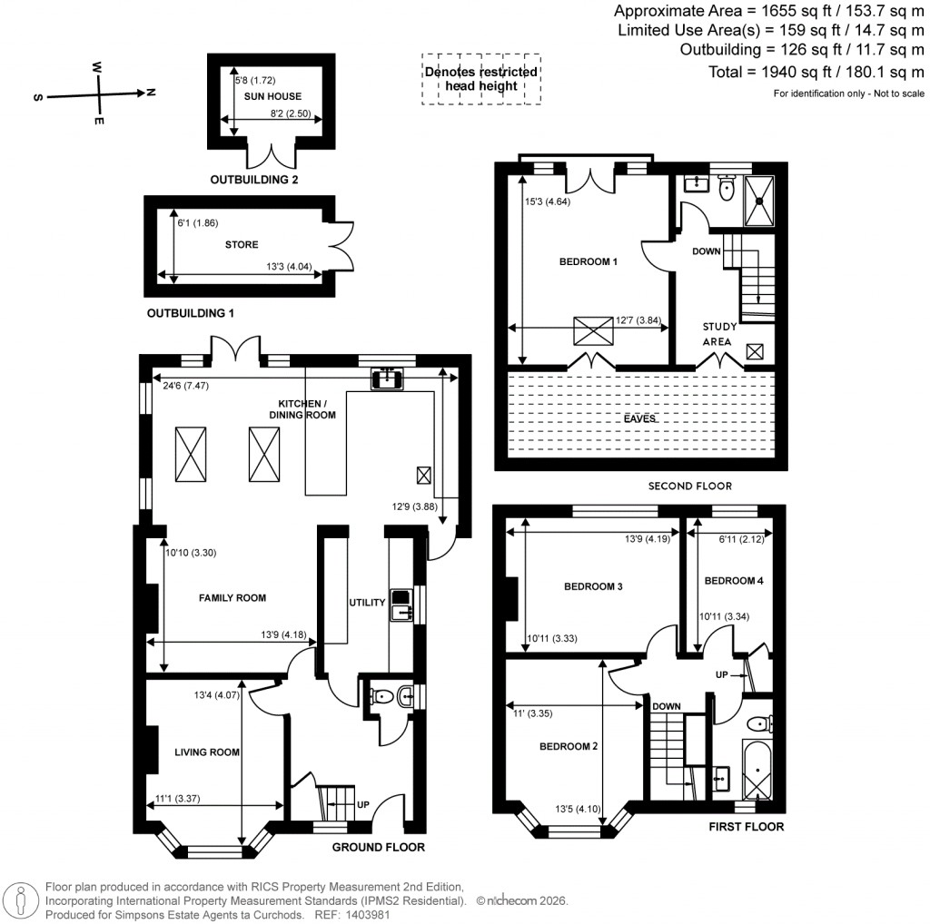 Floorplans For Brampton Gardens, Hersham, Walton-On-Thames
