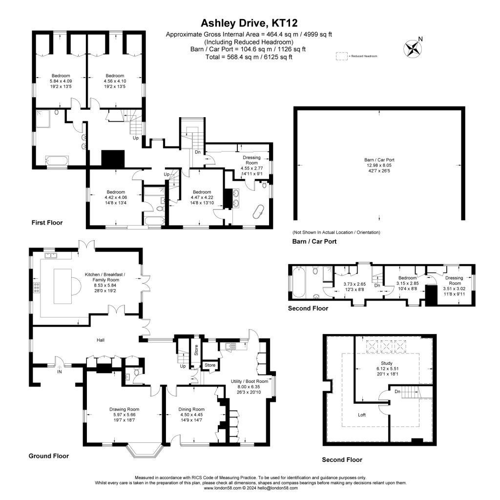 Floorplans For Ashley Drive, Walton-On-Thames, KT12