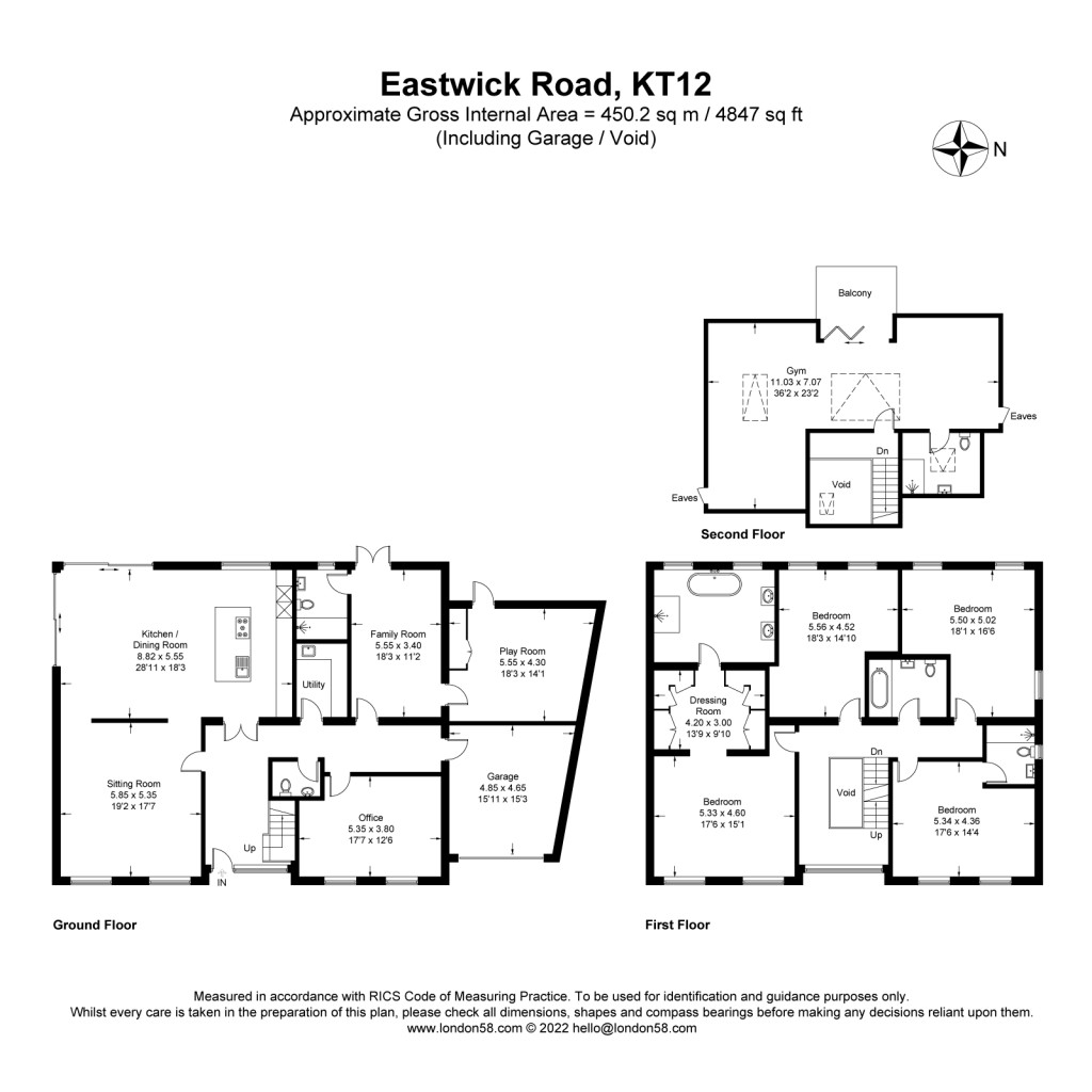 Floorplans For Eastwick Road, Walton-On-Thames, KT12