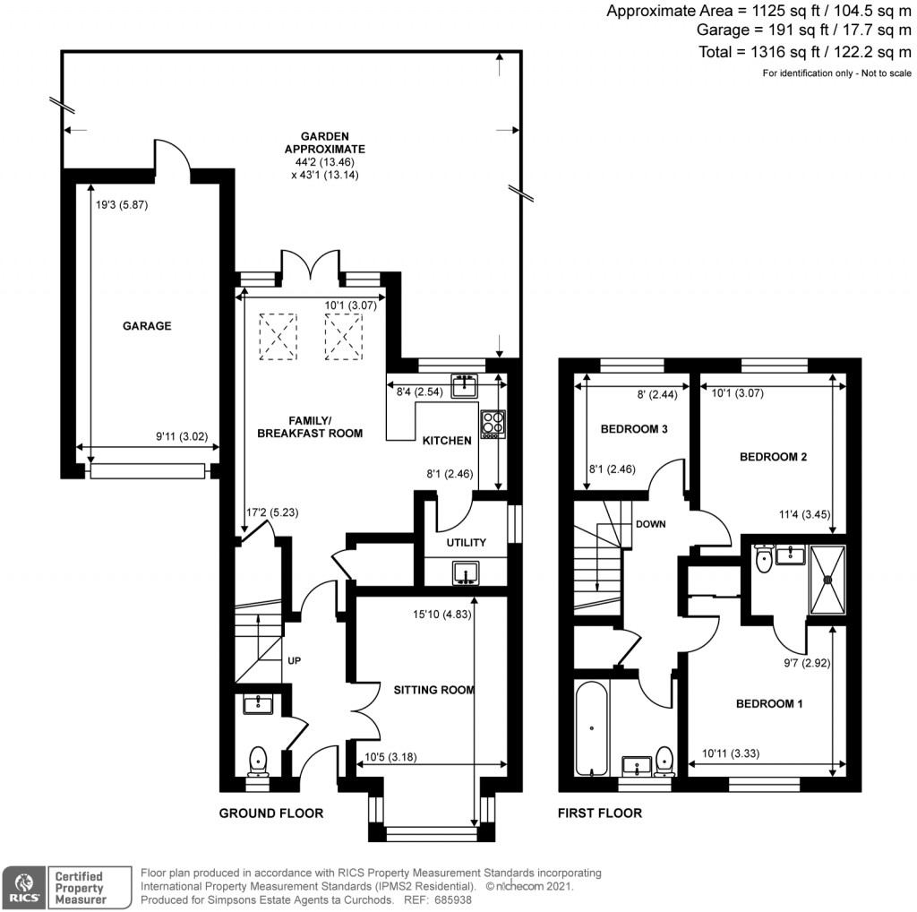 Floorplans For Grant Avenue, Walton-On-Thames, Surrey