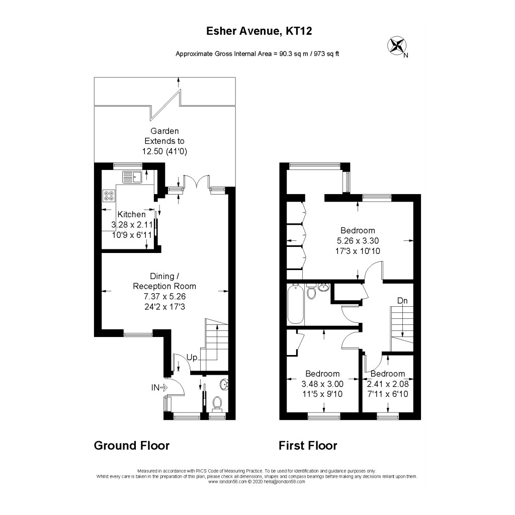 Floorplans For Esher Avenue, Walton-On-Thames, Surrey