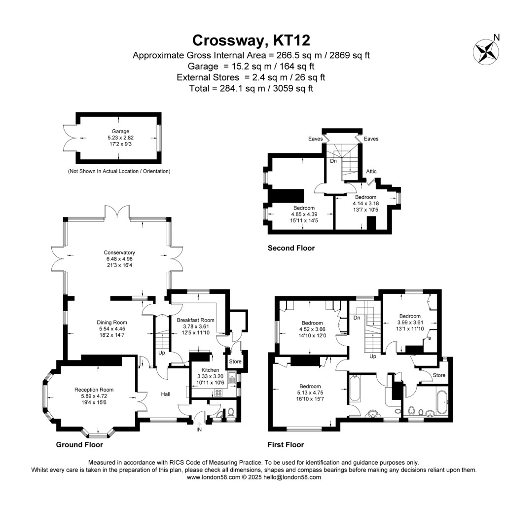 Floorplans For Crossway, Walton-On-Thames, Surrey