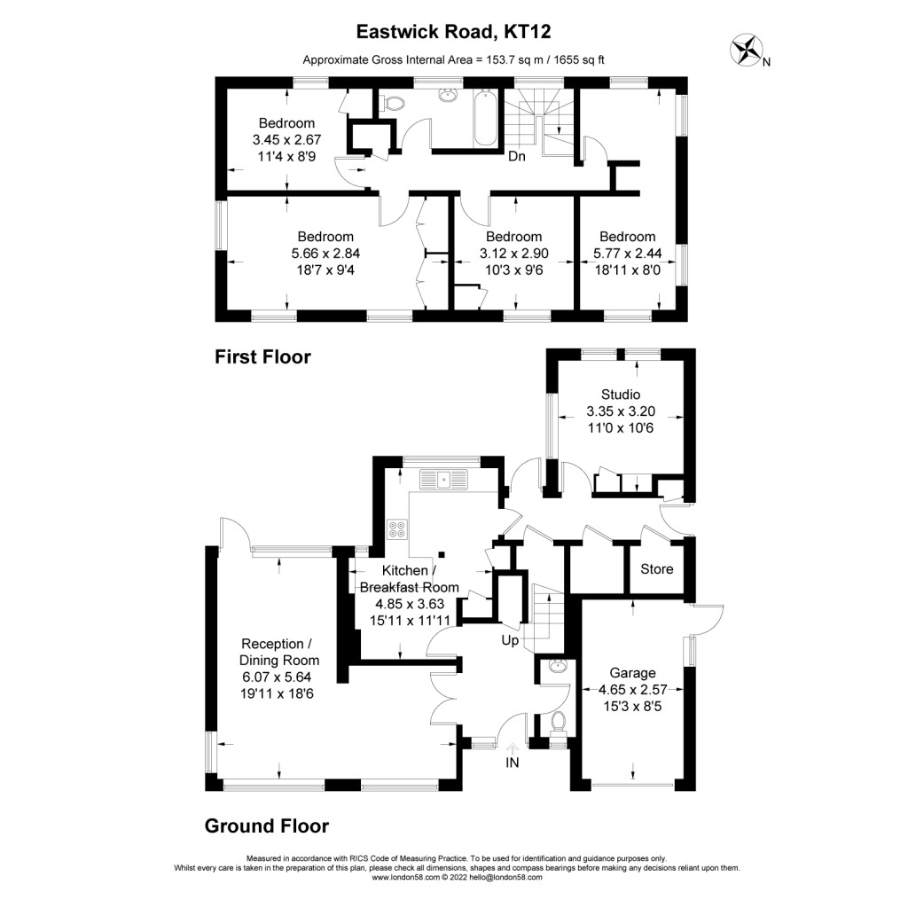 Floorplans For Eastwick Road, Walton-On-Thames, KT12