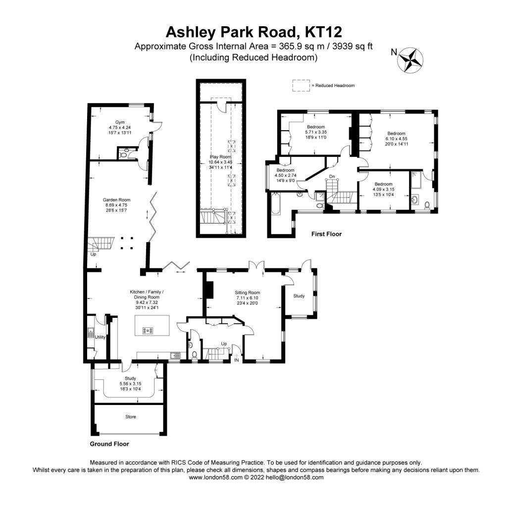 Floorplans For Ashley Park Road, Walton-On-Thames, KT12