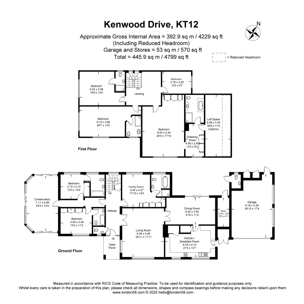 Floorplans For Kenwood Drive, Walton-On-Thames, KT12