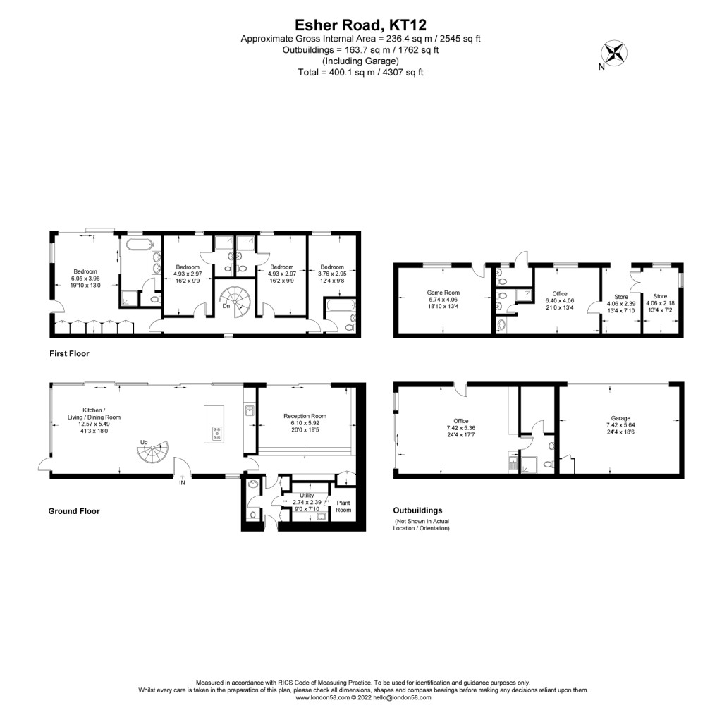 Floorplans For Esher Road, Hersham, Walton-on-Thames, KT12
