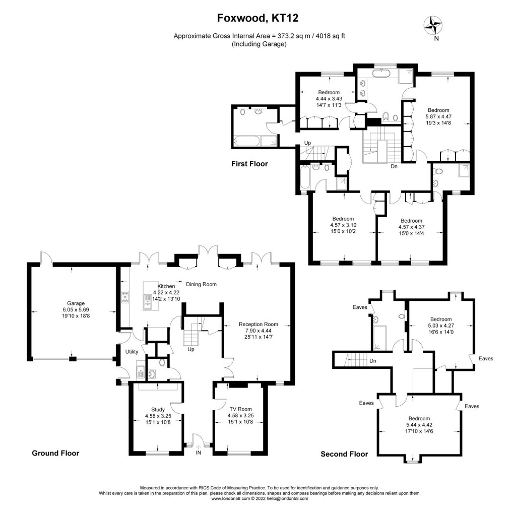 Floorplans For Fox Wood, Walton-On-Thames, KT12