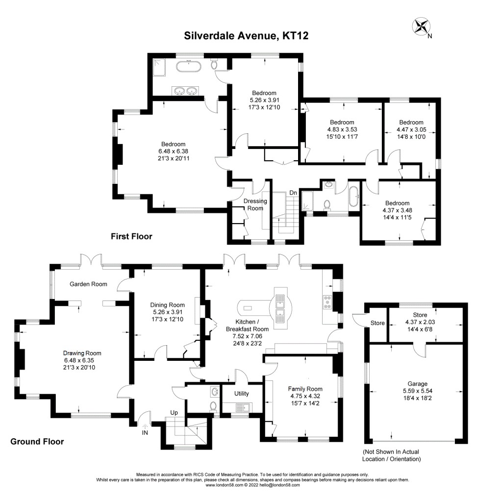 Floorplans For Silverdale Avenue, Ashley Park, Walton-On-Thames, KT12