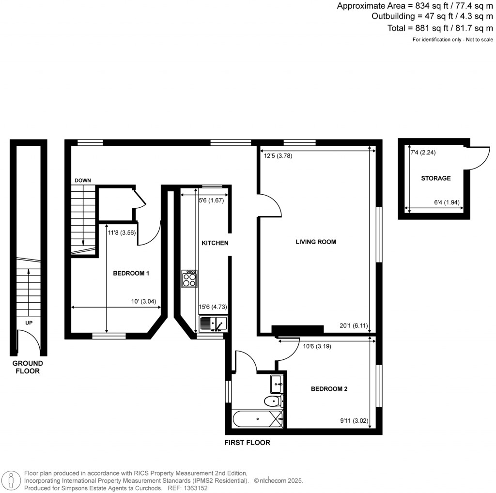 Floorplans For Rydens Road, Walton-On-Thames, Surrey