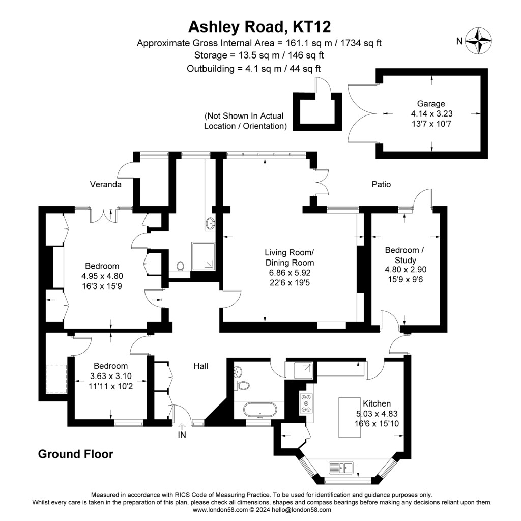 Floorplans For Ashley Road, Walton-On-Thames, KT12