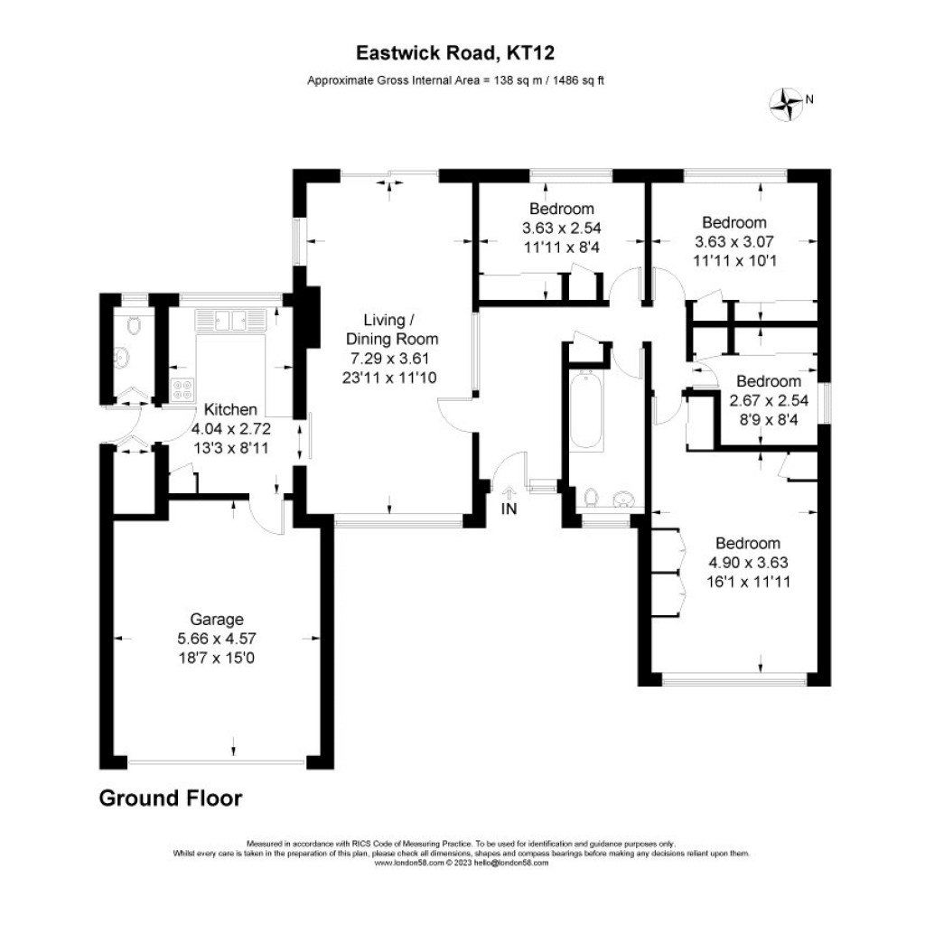 Floorplans For Eastwick Road, Walton-on-Thames, KT12