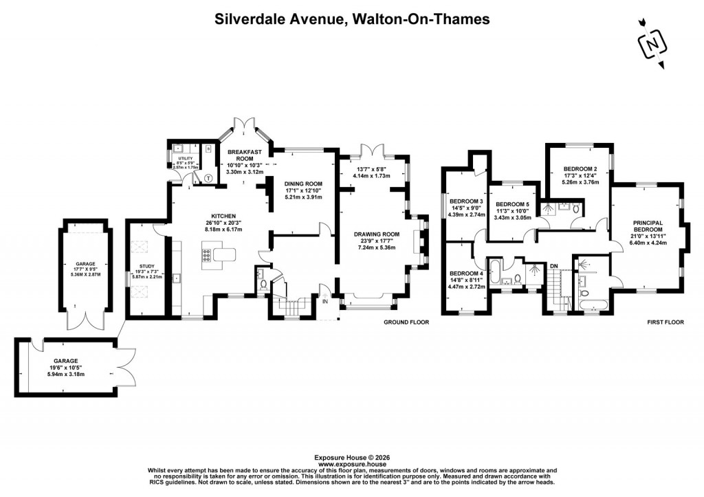 Floorplans For Silverdale Avenue, Ashley Park, Walton-On-Thames