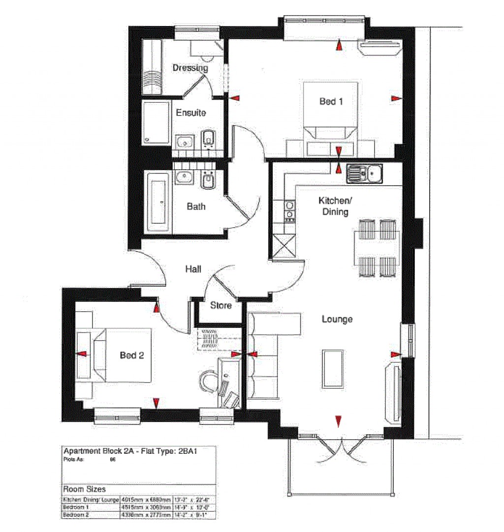 Floorplans For Harrington House, Stompond Lane, Walton-On-Thames, KT12
