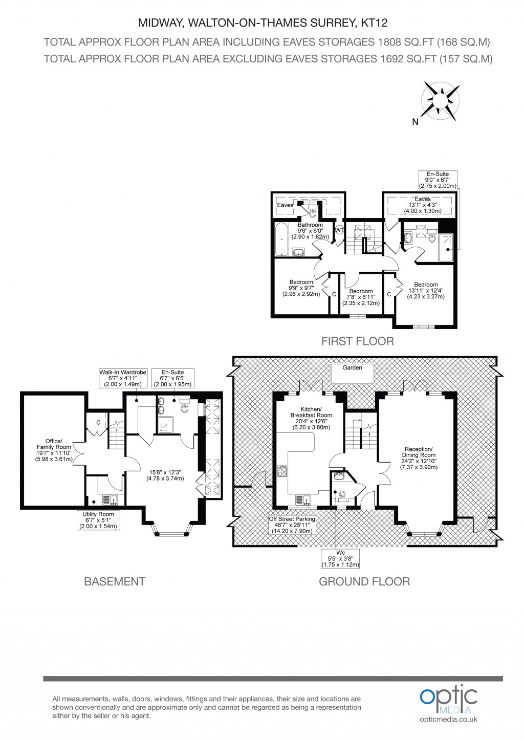 Floorplans For Midway, Walton-On-Thames, Surrey