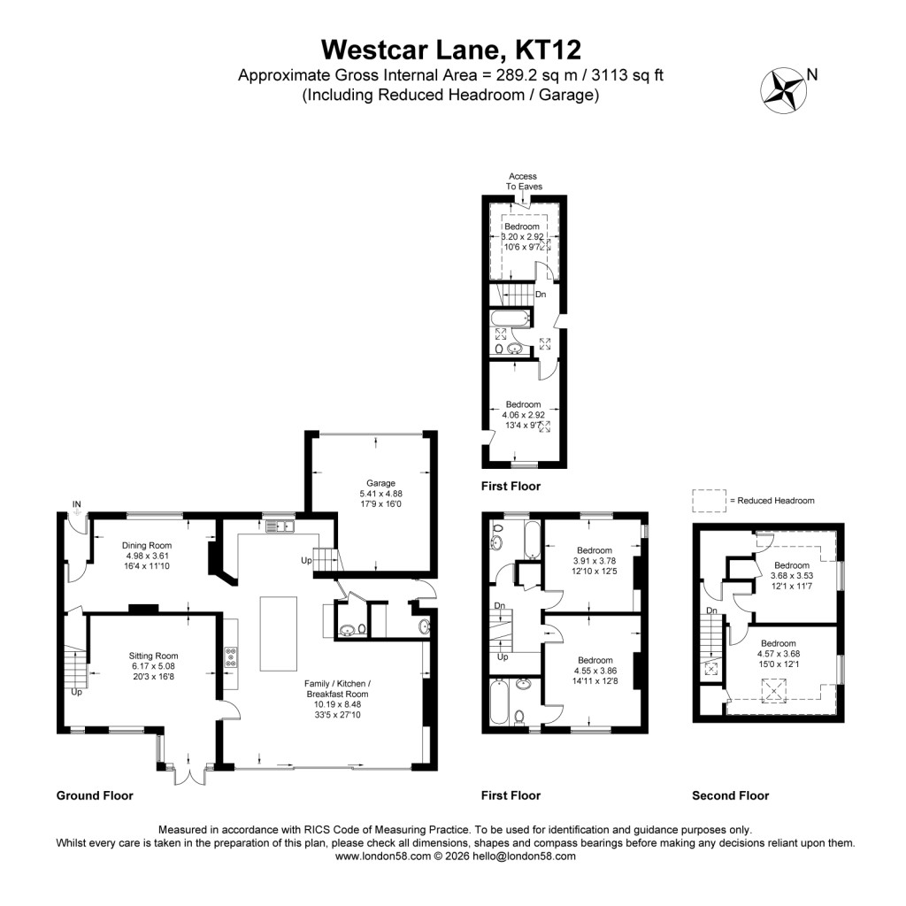 Floorplans For Westcar Lane, Walton-on-Thames, Surrey