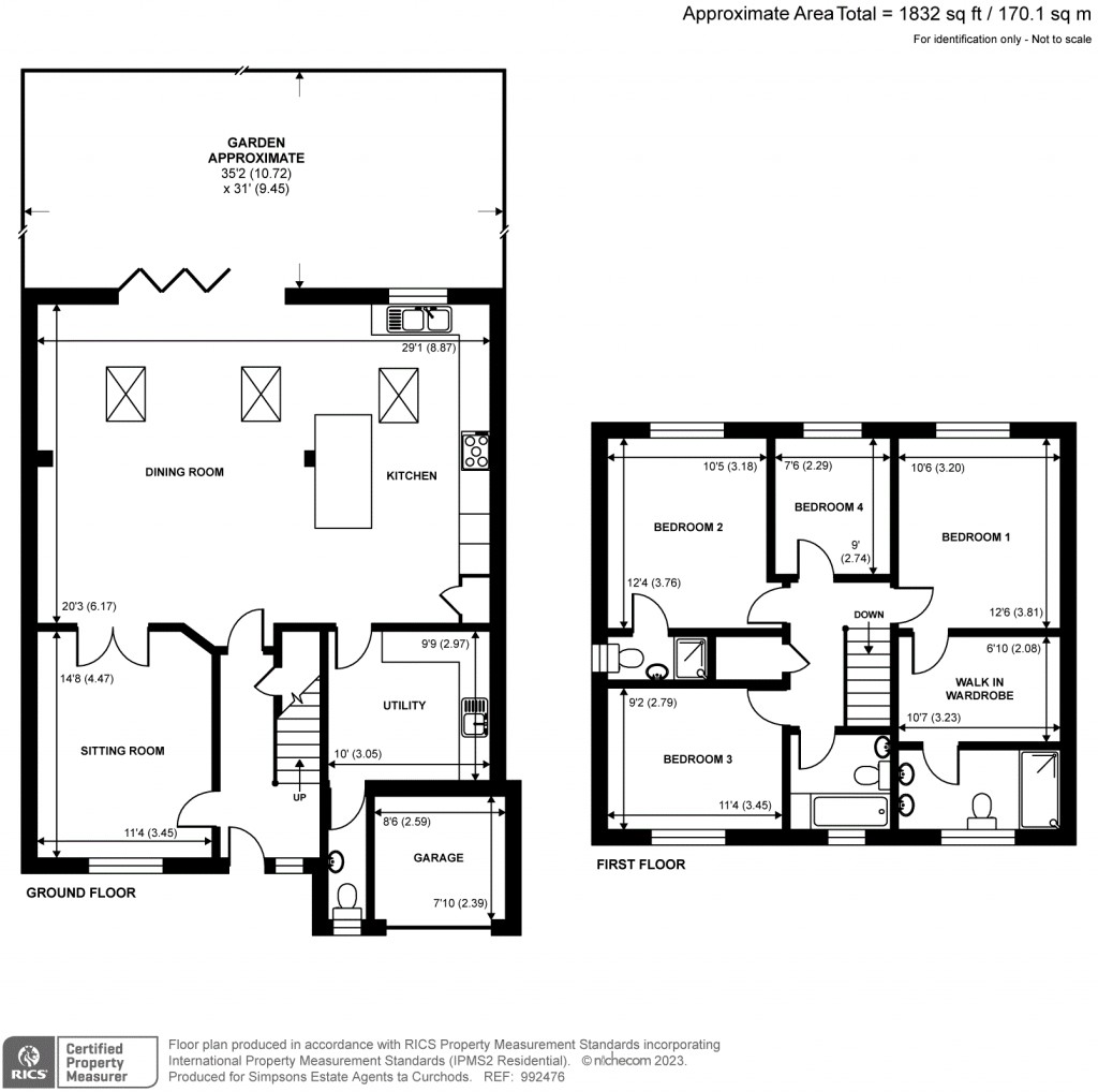 Floorplans For Roydon Court, Mayfield Road, Walton-On-Thames, KT12