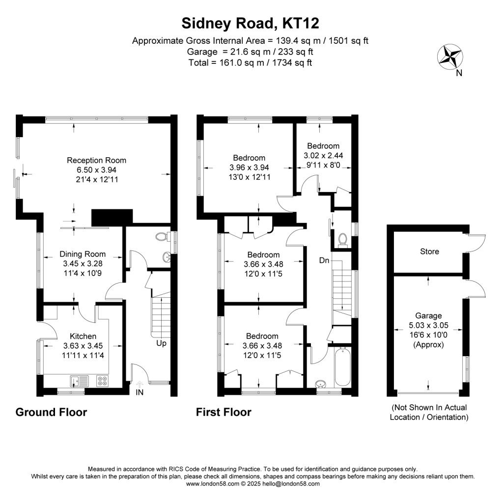 Floorplans For Sidney Road, Walton-On-Thames, Surrey