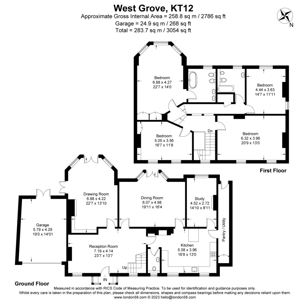 Floorplans For West Grove, Walton-on-Thames, Surrey