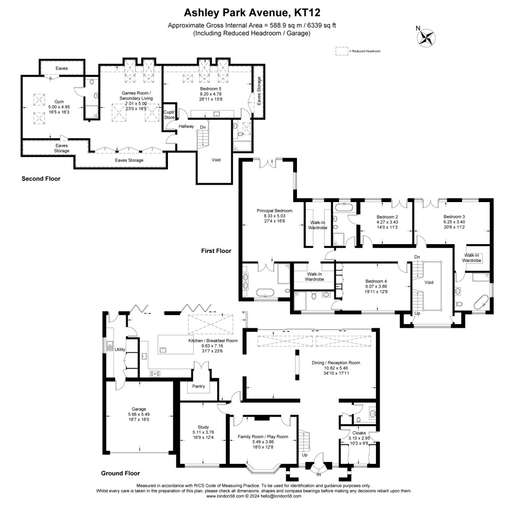 Floorplans For Ashley Park Avenue, Walton-On-Thames, KT12