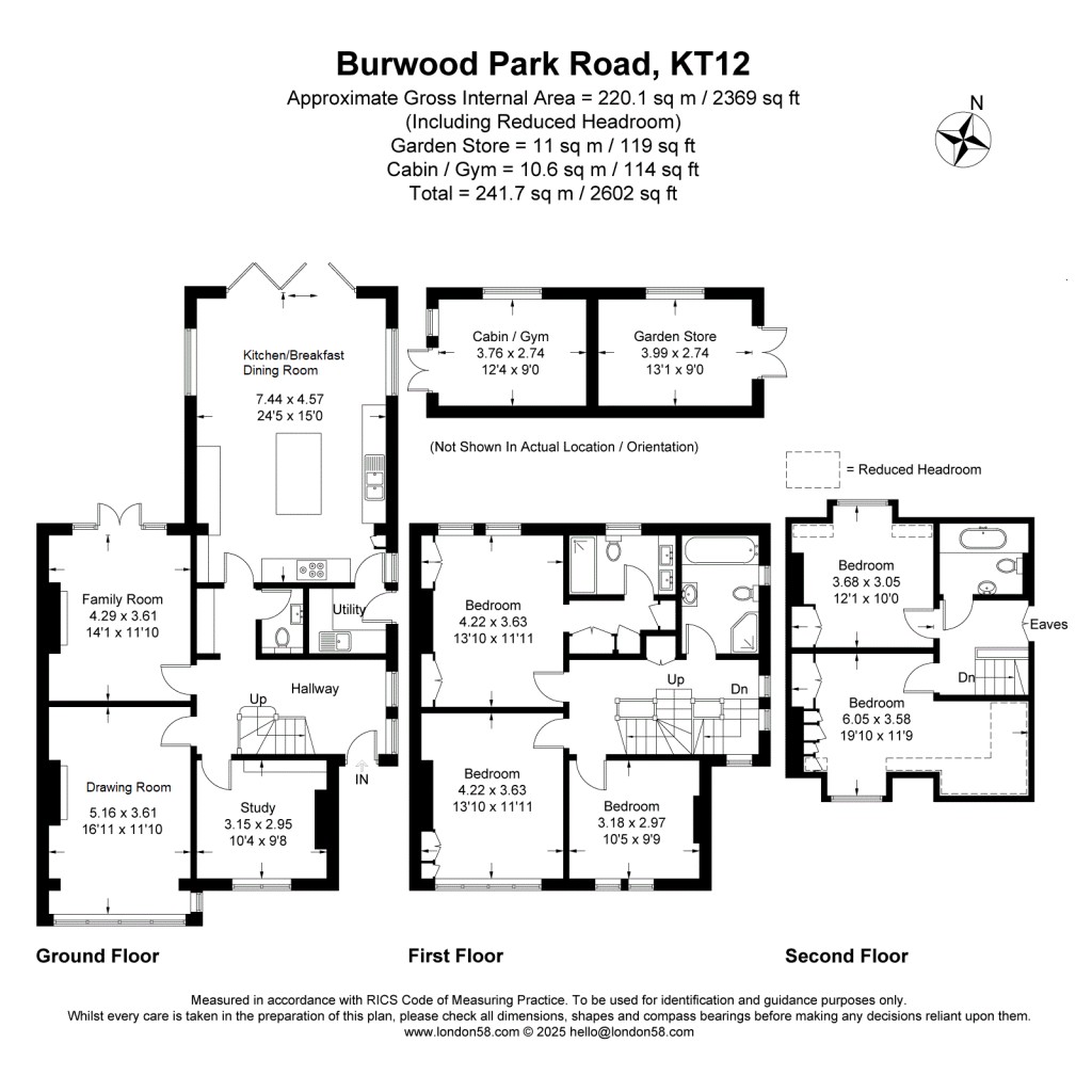 Floorplans For Burwood Park Road, Walton-on-Thames, Surrey
