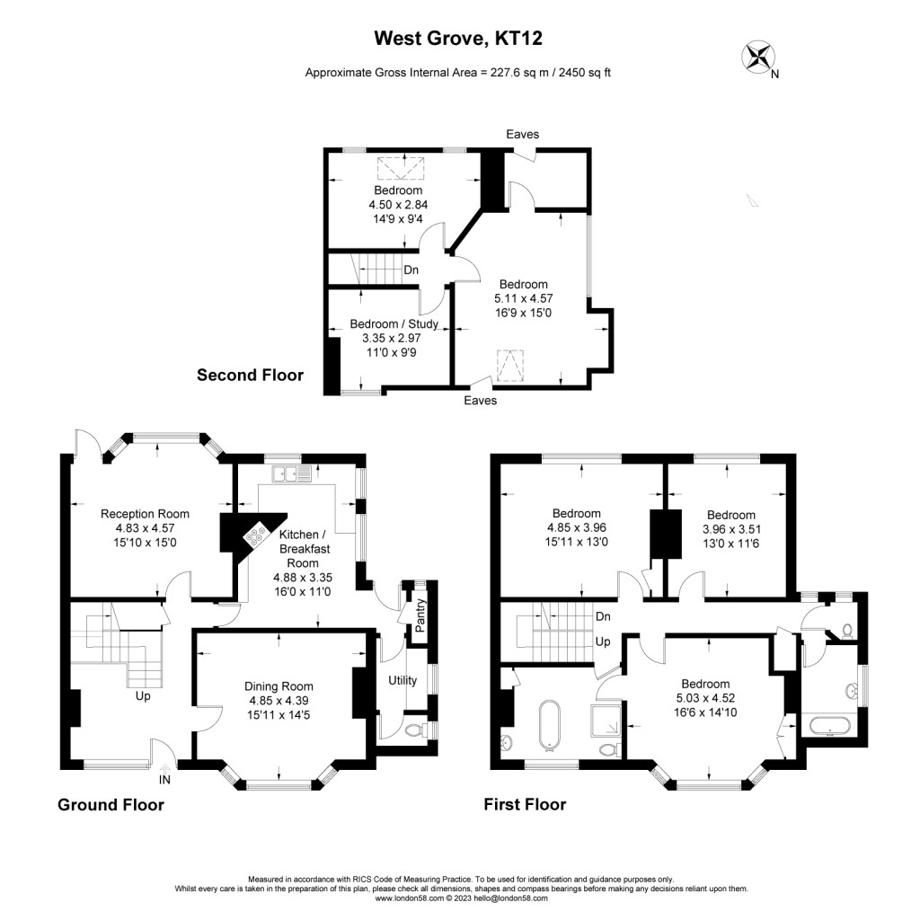 Floorplans For West Grove, Walton-on-Thames, KT12