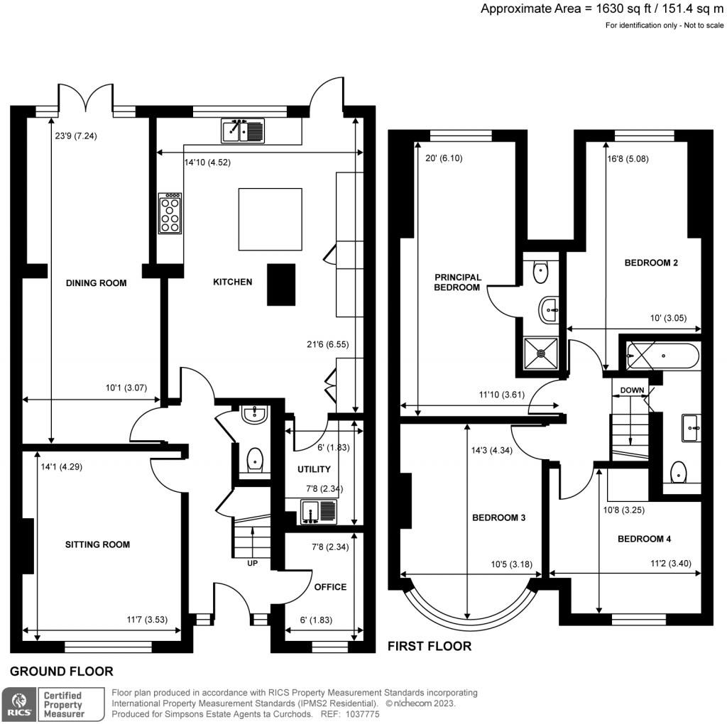 Floorplans For Sidney Road, Walton-On-Thames, KT12
