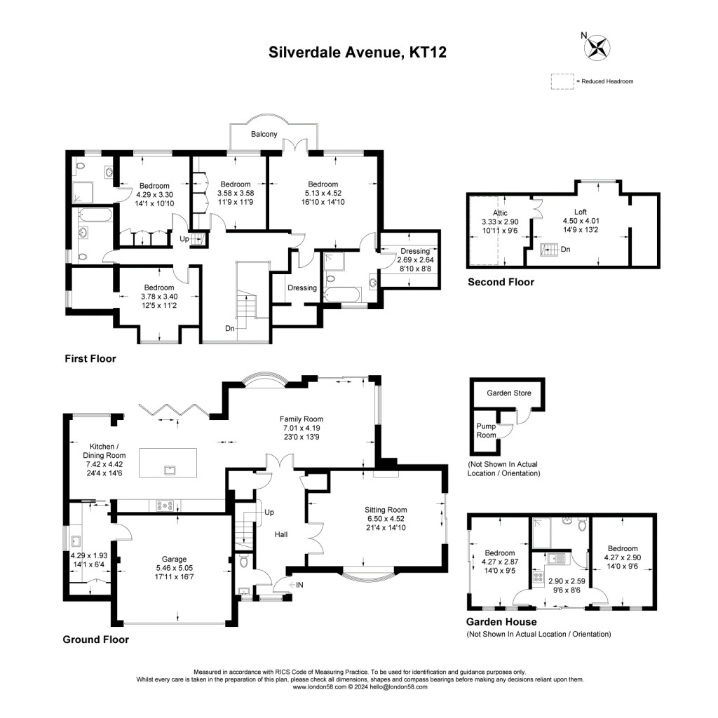 Floorplans For Silverdale Avenue, Ashley Park, Walton-On-Thames