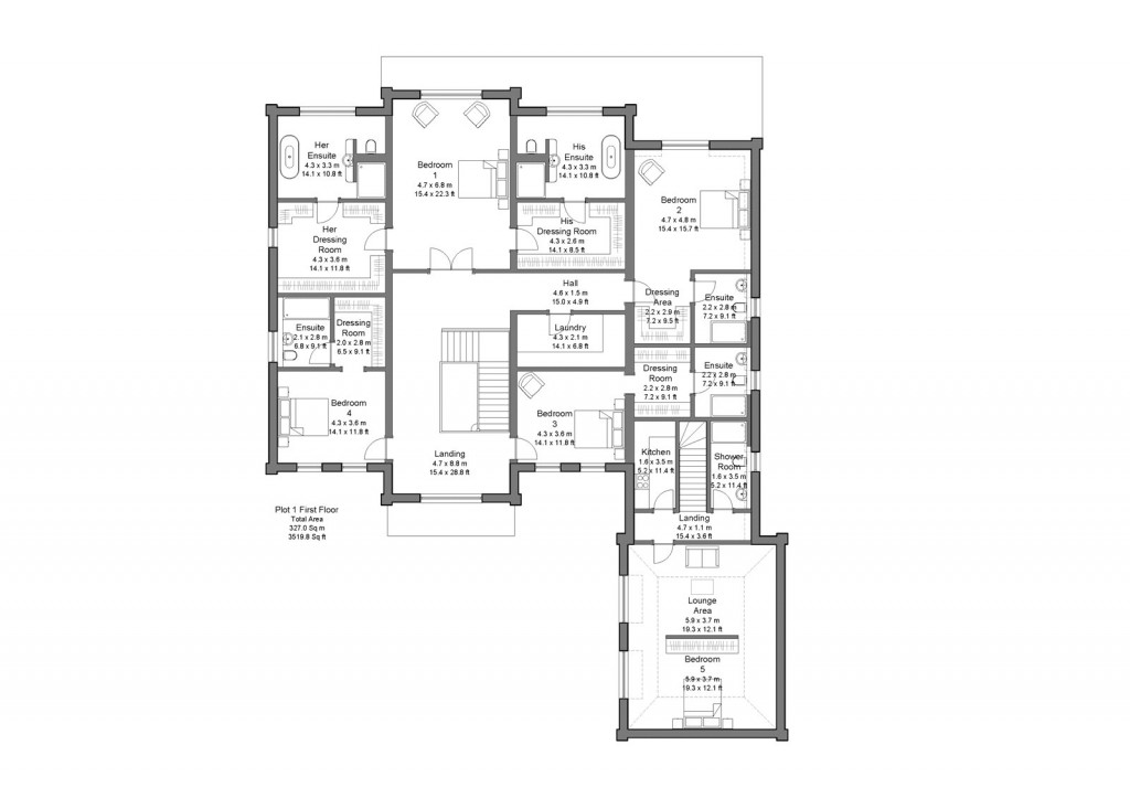 Floorplans For Onslow Road, Burwood Park, Walton-On-Thames