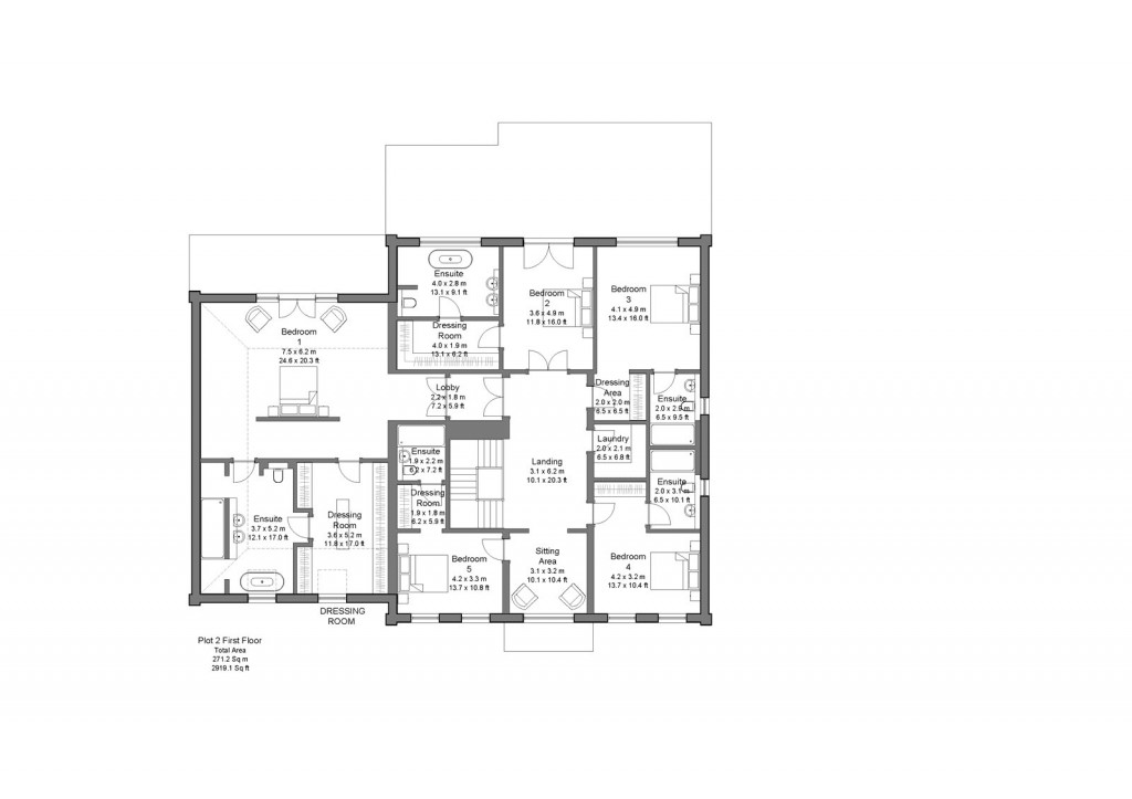Floorplans For Onslow Road, Burwood Park, Walton-On-Thames