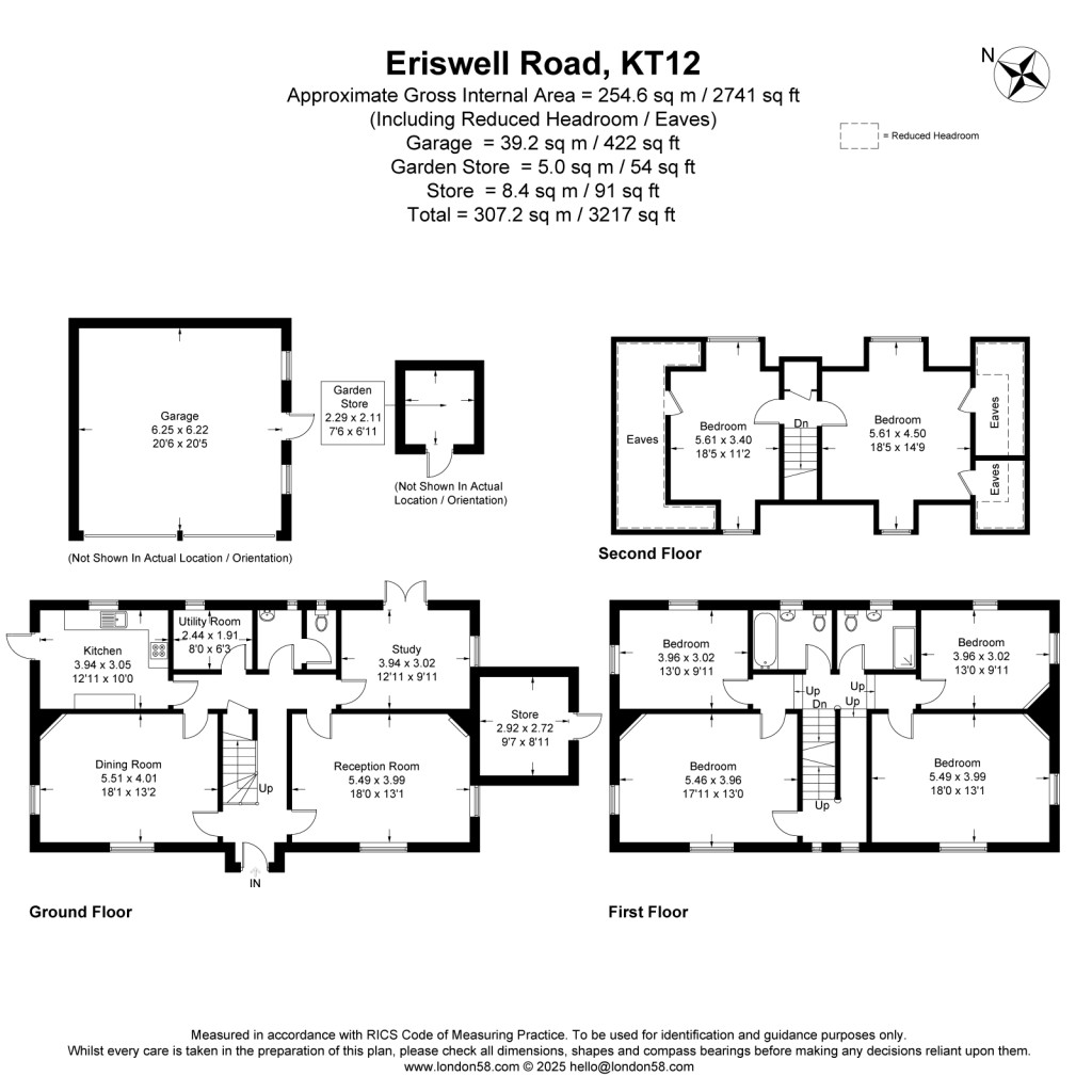 Floorplans For Eriswell Road, Burwood Park, Walton-On-Thames