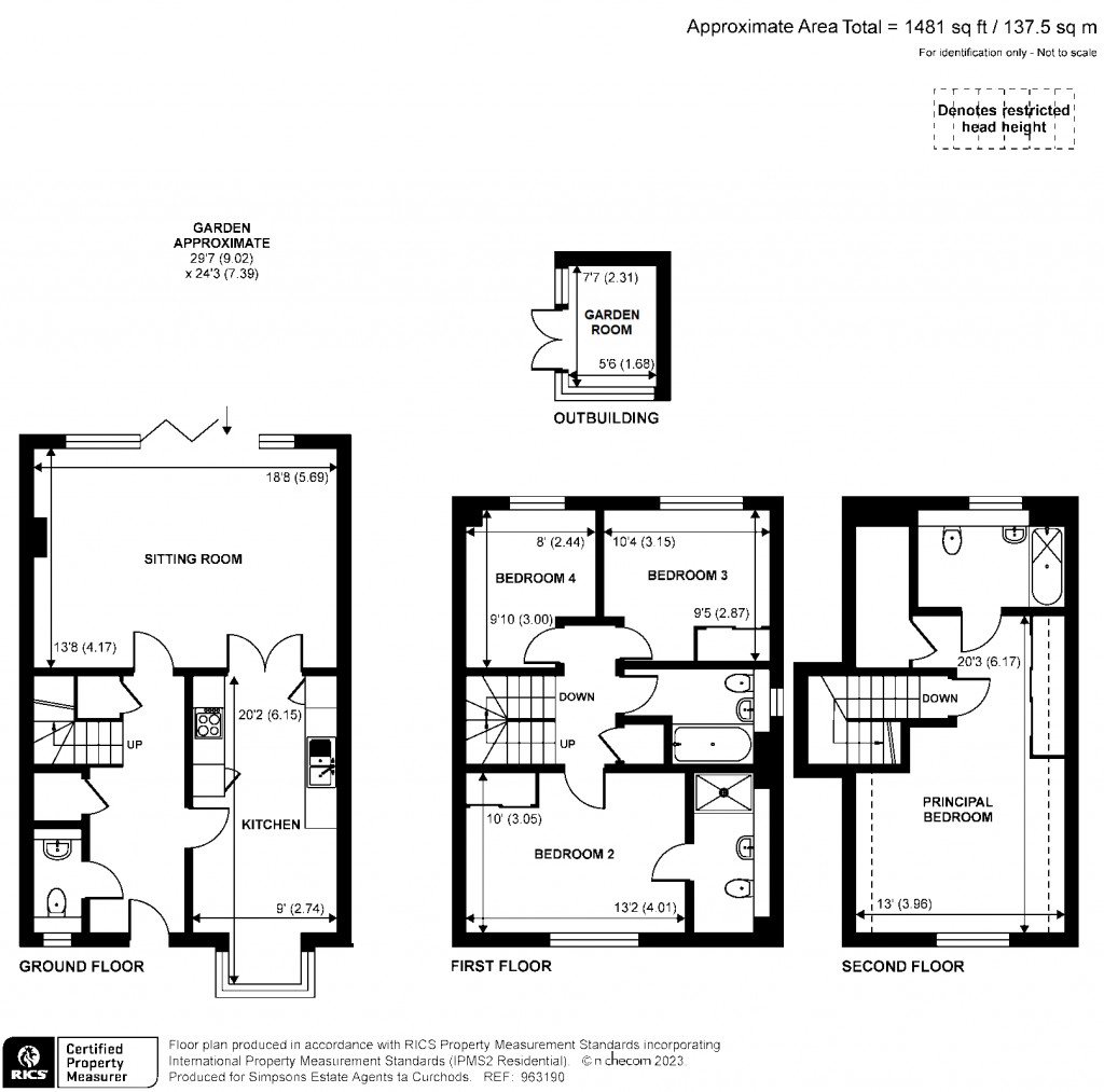 Floorplans For Swan Close, Walton-On-Thames, KT12