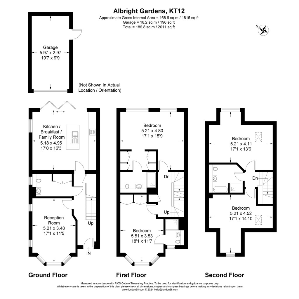 Floorplans For Albright Gardens, Walton-On-Thames, KT12