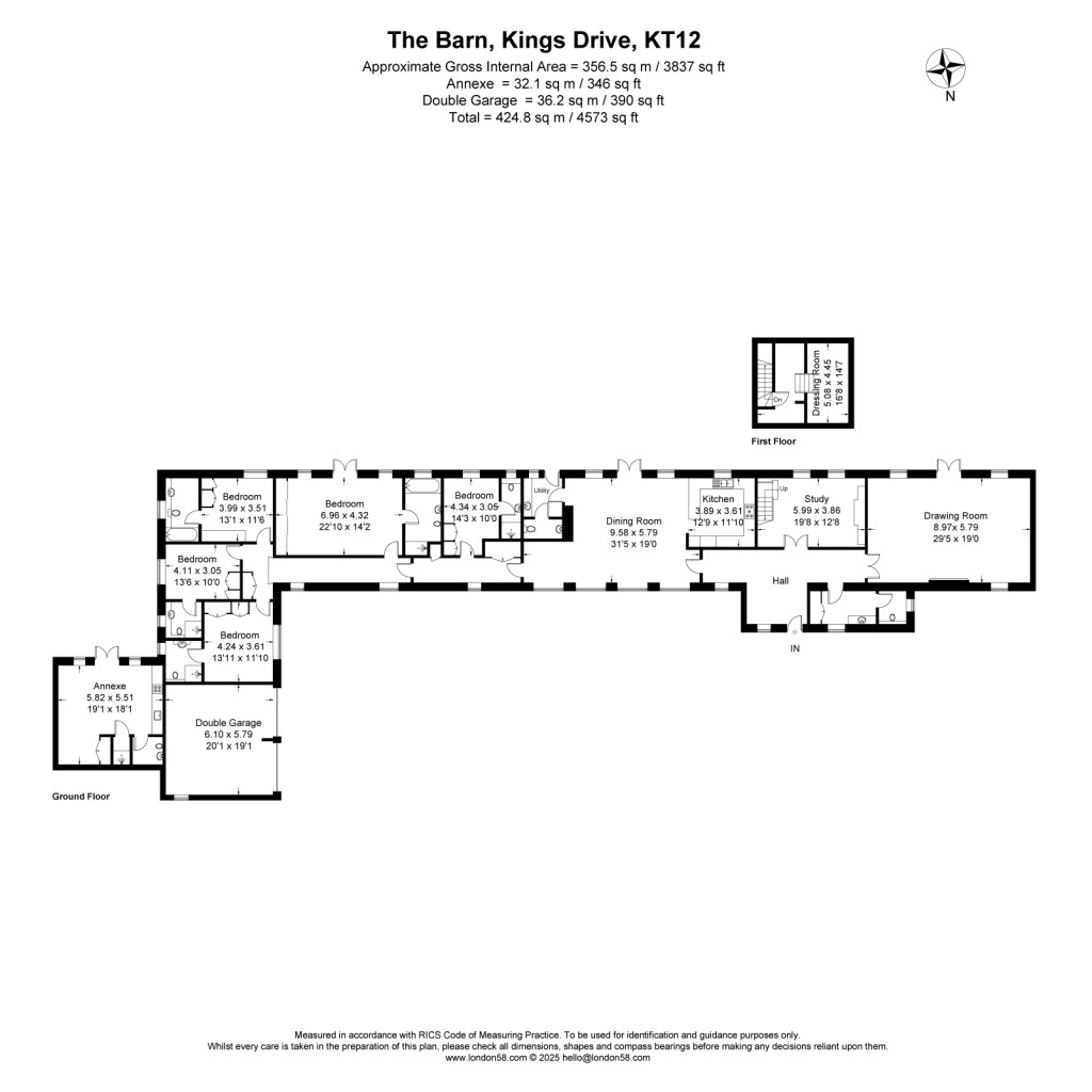 Floorplans For Kings Drive, Burhill Park, Walton-On-Thames