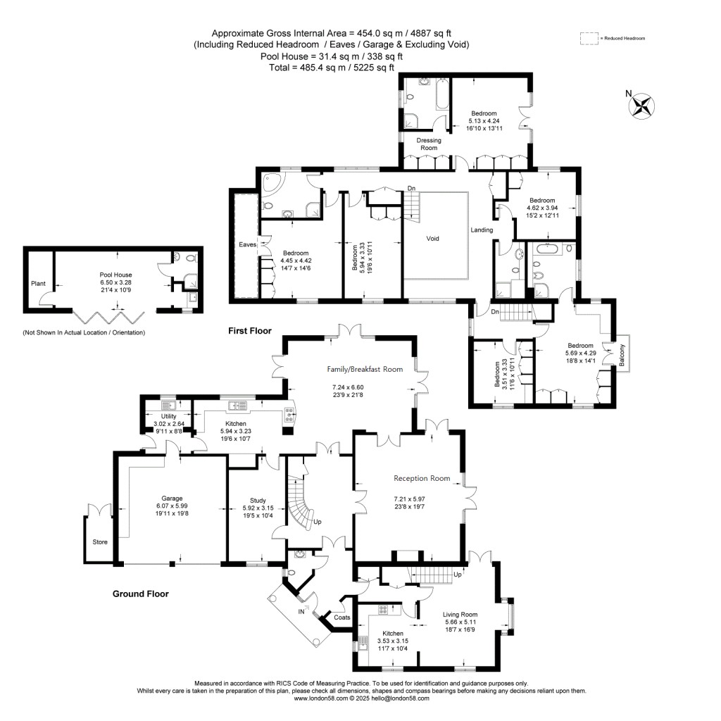 Floorplans For Albury Road, Burwood Park, Walton-On-Thames